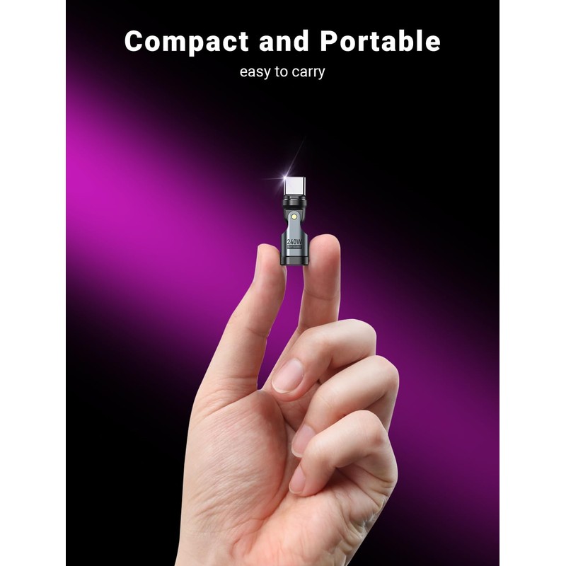 VAFOTON 240W USB C Magnet Adapter, 9-Pin Magnetischer Adapter (3