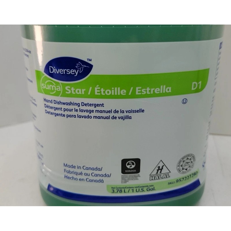 Diversey 957227280 Suma Star D1 Hand Dishwashing Detergent 1 Gallon
