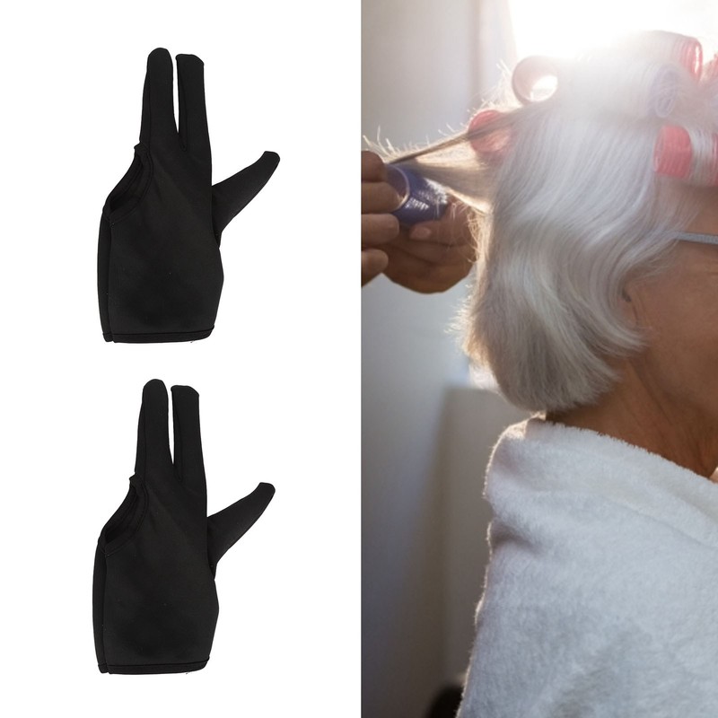 2Pcs 3 Finger Barber Glove Insulated Hair Styling Heat Protector