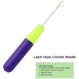 Beach Seaside Chair Latch Hook Kits Throw Pillow Kits for Beginner Pillowcase Cross Stitch Latch Hook Cushion Cover DIY Pillows with Preprinted Canvas Crochet Yarn Kits 17'' X 17''