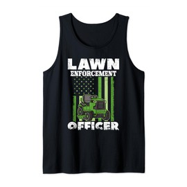 Lawn Enforcement Officer Lawn Mower Mowing Funny Tank Top