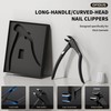 OFIDUS Long Handle Toenail Clippers for Seniors Curved Head Toe