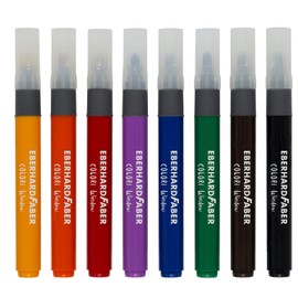 Eberhard Faber Eberhard Faber 550022 - Window Marker Colori, 8 Fensterstifte abwaschbar, inkl. 3 Schablonen