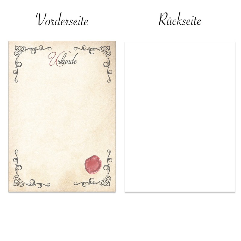 Pusteblume Grusskarten 20 Sheets Certificate Paper Vintage Style with Printed