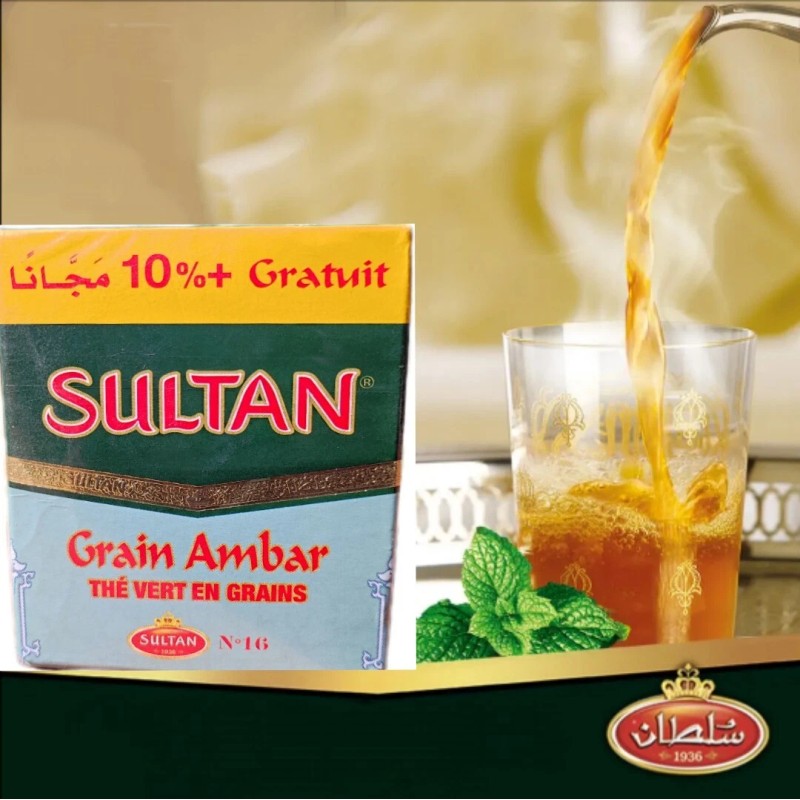 Sultan Green Tea شاي السلطان مغربي مكركب