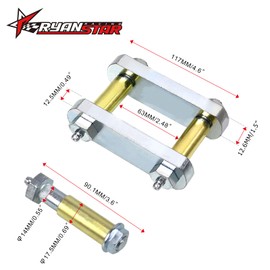 RYANSTAR RACING Heavy Duty Shackle Upgrade Kit Compatible with CRE3000 Stock and Equaflex Trailer Shackle kit 3.125" Shackles Tandem Axle Replaces UO12-021 Silver