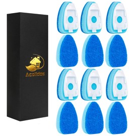 Non-Scratch Dishwand Refills 12 Pack, Zero-Scratch Replacement Sponge Heads for Dish Wand, Scratch-Free Dishwashing Soap Dispensing Refills, Gentle Scrubber Pads for Kitchen Dishes Nonstick Pots Pans