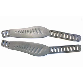 (Pair 4) Life Fitness Compatible Aftermarket Stationary Bike Long Gray Pedal Straps | (2" W x 12-1/2" L) Fits Most Life Fitness Stationary Bike Pedals | by SBD.