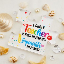 Daycare Teacher Appreciation Gifts for Women Teachers Day Gifts for Teachers Daycare Preschool Teacher Retirement Graduation Thanksgiving Day Thank You Gift from Students Acrylic Desk Decor