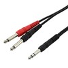 SWAMP Stereo 1/4" to Dual Mono 1/4" Cable - TRS