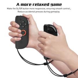 RHOTALL Wrist Strap for Switch 2 2025 joycons, Controller Hand Grip Wrist Lanyard for Switch 2, Ergonomic Replacement Accessories for Switch 2 joycon Controllers - 4 Pack Black