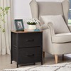Somdot Nightstand with 2 Drawers, Bedside Table Small Dresser with