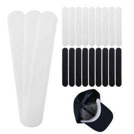 Liroyal Sweat Pad, Collar Sweat Absorbing Pad (Set of 100), Sweat Absorbing Pad, Hat, Shirt, Collar, Sleeves, Disposable Sweat Sheet, Heat Protection, Unisex, Soft Non-Woven Fabric, Black and White