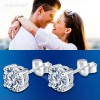 Pendientes De Moissanita 925 Plata Aretes Caja Regalo Mujer