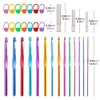 Vodiye 14 Sizes Crochet Hooks Set 2.0–10.0mm, Colorful Metal Crochet