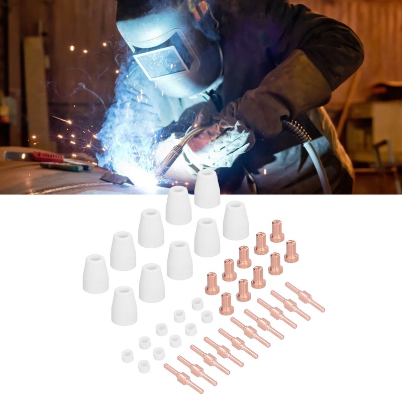 40pcs Plasma Cutting Torch Consumables Kit Plasma Cutting Torch Parts