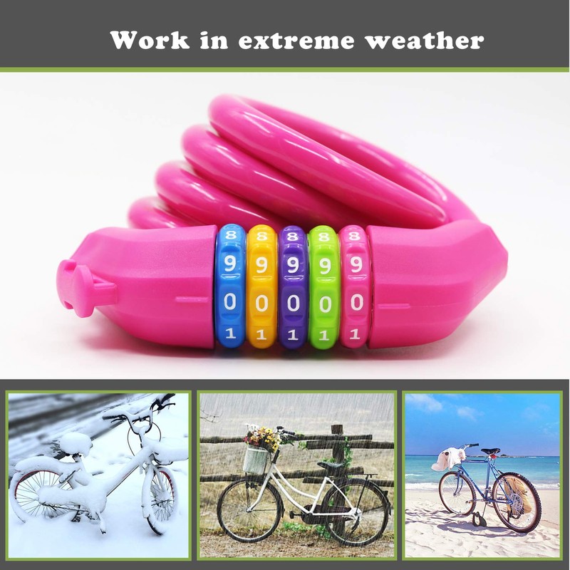 IDEALUX Sport Bike Lock Cable, 4Ft 120CM Bicycle Cable Lock