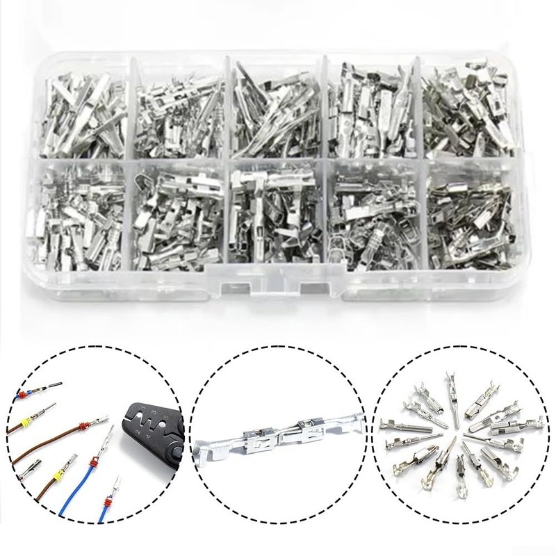 ZYWUOY 290Pcs Car Electrical Wire Terminal Pins Kit 1/1.5/1.8/2.2/2.8mm Connector