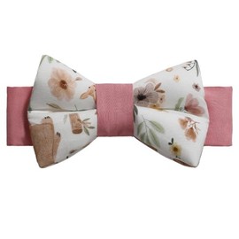 Baby Girl Headbands Handmade Cotton Baby Headbands with Bows Soft and Stretchy Hairbands for Newborns, Infants, Toddlers, and Kids - Adorable Hair Accessories for Baby Girls (pink))