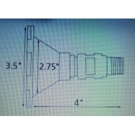 D & W Valterra Brass SA-PORT-P-G Quick Connect GREY Spray Port Outlet Pressure RV Marine