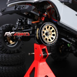 RCAWD Full Brass 1.0 Beadlock Wheel Rim & Wheel Lock Nut for Axial 1/24 SCX24 AX24 Upgrades Part