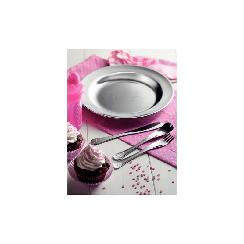 トラモンティーナ 子供用テーブルナイフ & フォーク & スプーン ル・プチ 3本セット 女の子用 ブラジル製