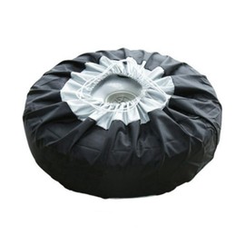 EKDJKK Car Black Sliver 13-19'',17-22'' Spare Tire Tyre Wheel Cover Bag with Carrying Handles ote Car Wheel Protector Storage Bag (65cm)