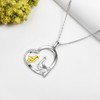 CUPENDA Chicken Necklaces Sterling Silver Chicken Mum Child Heart Pendant