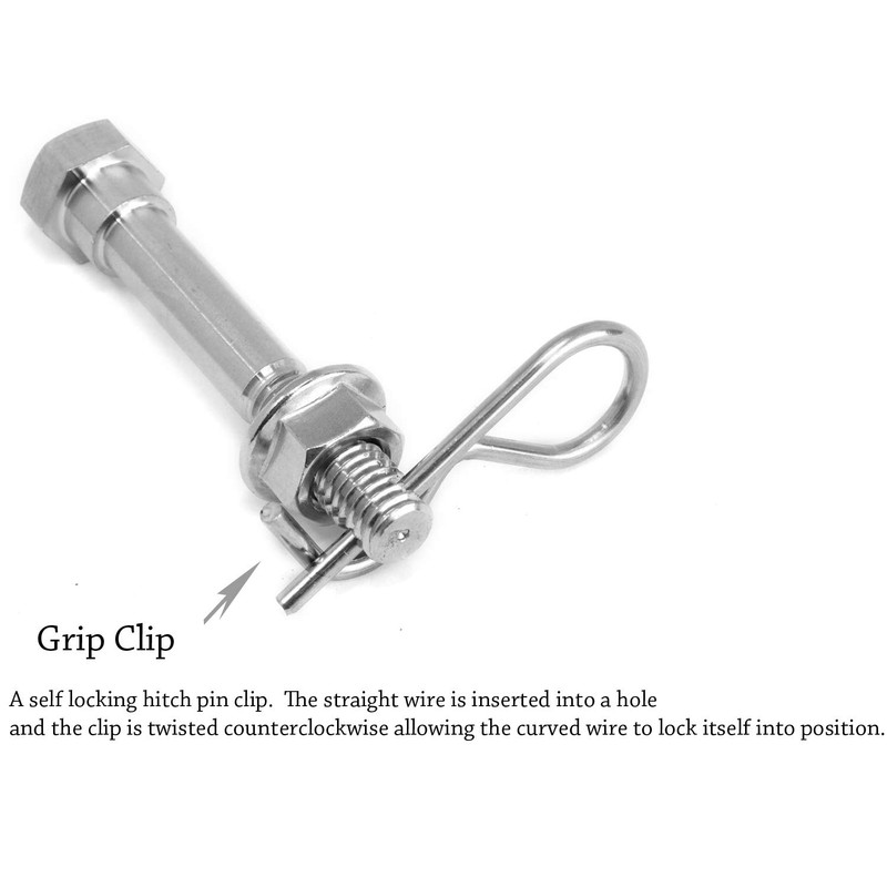 LFPartS 100% Stainless Steel Hitch Anti-Rattle No Wobble Pin Bolt