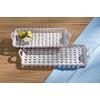 Mud Pie Nested Basket Weave Trays, 15" x 7", WHITE