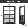 NeatiEase 2 Pack Shed Windows with Black Frame, 12x 18