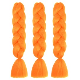 BALINGHAIR Braiding Hair Extensions Orange Braids Hair Hot Water Setting (A20-3Packs)