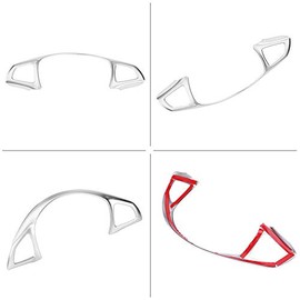 Marco de volante, cubierta decorativa para volante de coche, color plateado para E W213 C W205 GLC X253