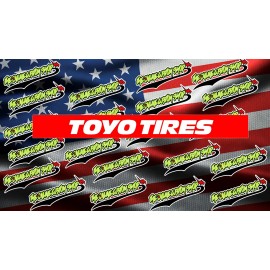 Oracal TOYO TIRES RACING WINDSHIELD BANNER GRAPHICS STICKER  'FREE SHIPPING'
