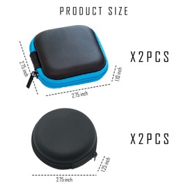 4 x Headphone Boxes, Multifunctional Storage Bag, Portable Storage Box, Protective Case for Headphones (2 Styles and 4 Colors)