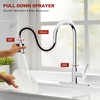 Lavatrum Kitchen Faucets with Pull Down Sprayer 17 Inch Single