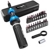 PUIBERS 25-Piece Inch Pound Torque Screwdriver Set 1/4 Drive,10-80 in-lb
