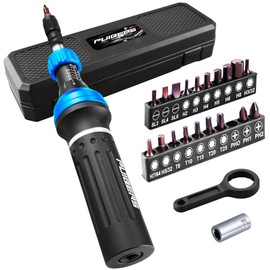 PUIBERS 25-Piece Inch Pound Torque Screwdriver Set 1/4 Drive,10-80 in-lb Torque Screwdriver for Gunsmithing,Electronics, Bikes, Motorcycles & DIY Projects