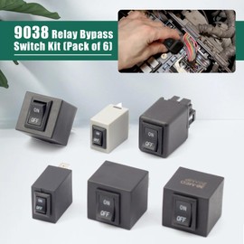 YUXIVCNE 9038 Fuel Pump Relay Bypass Master Kit - Pack of 6 Relay Tester Diagnostic Scan Tool Bypass Switch Kit - Replaces 9036 9037