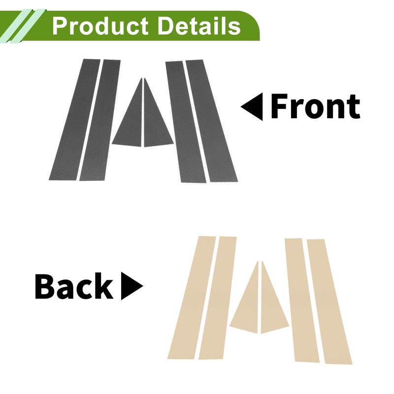 HOPESPANNER Door Pillar Window Trim for Chevy Captiva 2006-2015 Carbon