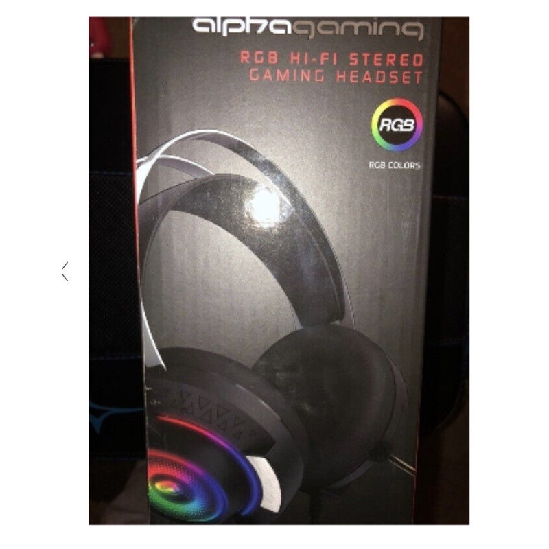 Alpha Gaming Titan LED Stereo Headset/7 Color Changing  Console &