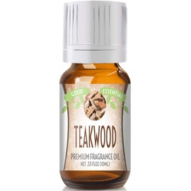 Good Essential – Professional Teakwood Fragrance Oil 10ml for Diffuser, Candles, Soaps, Lotions, Perfume 0.33 fl oz