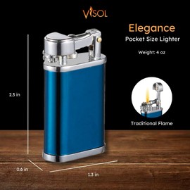 Visol Elegance Soft Flame Flint Lighter (Shipped Without Butane)