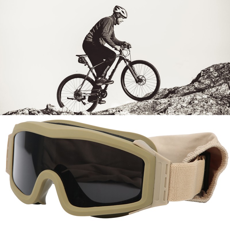 Tactics DustProof Protective Glasses Impact Resistant AntiExplosion Military Goggles(Verre gris