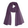 Elerevyo Women's Solid Chiffon Scarf, Lightweight Soft Sheer Long Head