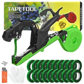 Audasi Plant Tying Machine Updated Plant Hand Tying Machine Plant Binding Machines Garden Tying Tool Tape Gun Plant Tie Machine with 10000 PCS Staples 20 Rolls Green Tape for Tomato Grape Pepper