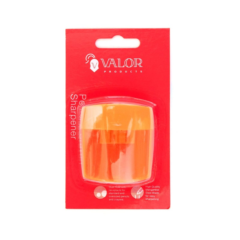Valor Products 2 Holes Pencil & Crayon Sharpener, Pack of