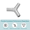 sourcing map 3/4" Y Shape Hose Barb Pipe Fitting, 304