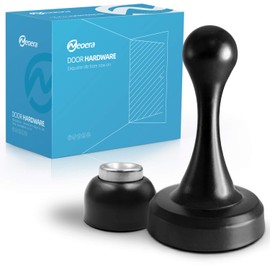 Neoera Magnetic Door Stop（Black） Door Stopper Strong Magnetic Door Catch for Hold Door Open, Premium Stainless Steel Made, Anti-Rust, Heavy Duty for Various Door Types, Wall & Floor Mount 6Pack