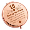 Gevody 15th Birthday Gifts for Girls Compact Makeup Mirror 15